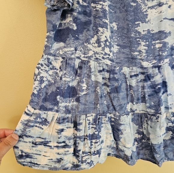 Blue Tie-Dye Women's Top - Picture 3 of 11